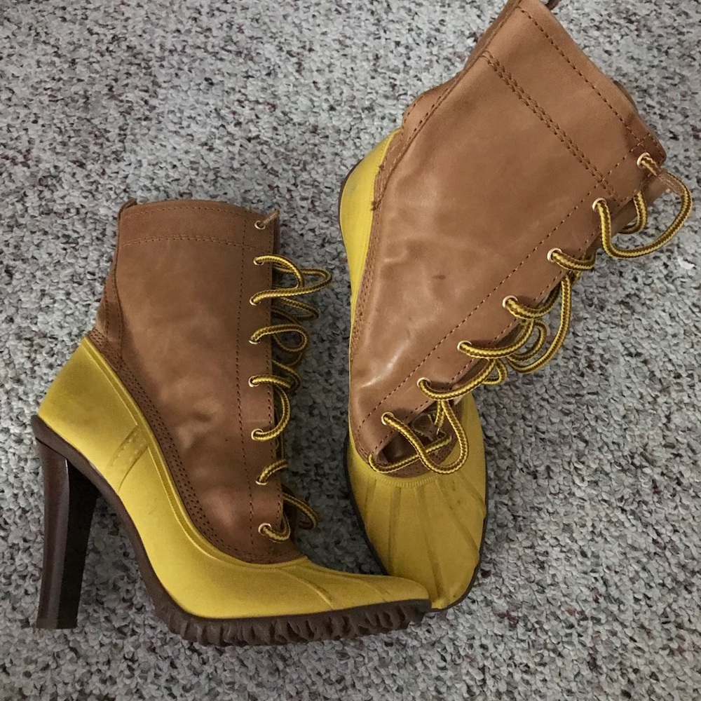 Leather /rubber rain boots